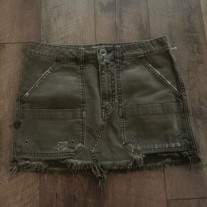 Free People Olive Green Mini Skirt